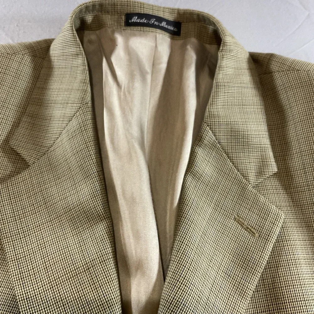 Lauren Ralph Lauren Men's 46R Tan Sport Coat Blazer Wool Silk USA Made